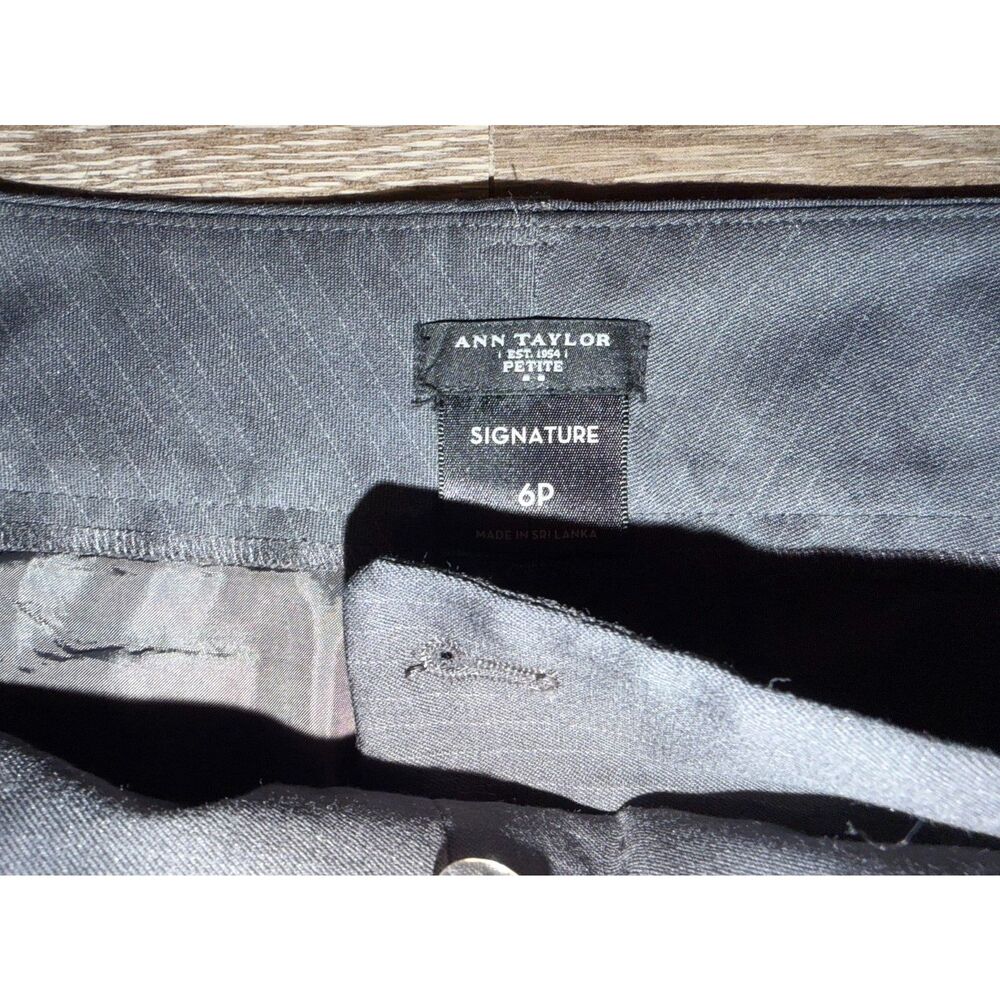 Low rise, pinstripe charcoal business pants, 6P - Picture 4 of 4